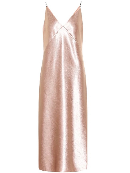 Vince Dresses & Skirts - Vince V-Neck Bias Cut Midi Dress – Blush Pink | Size Small